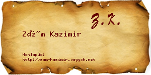 Zám Kazimir névjegykártya